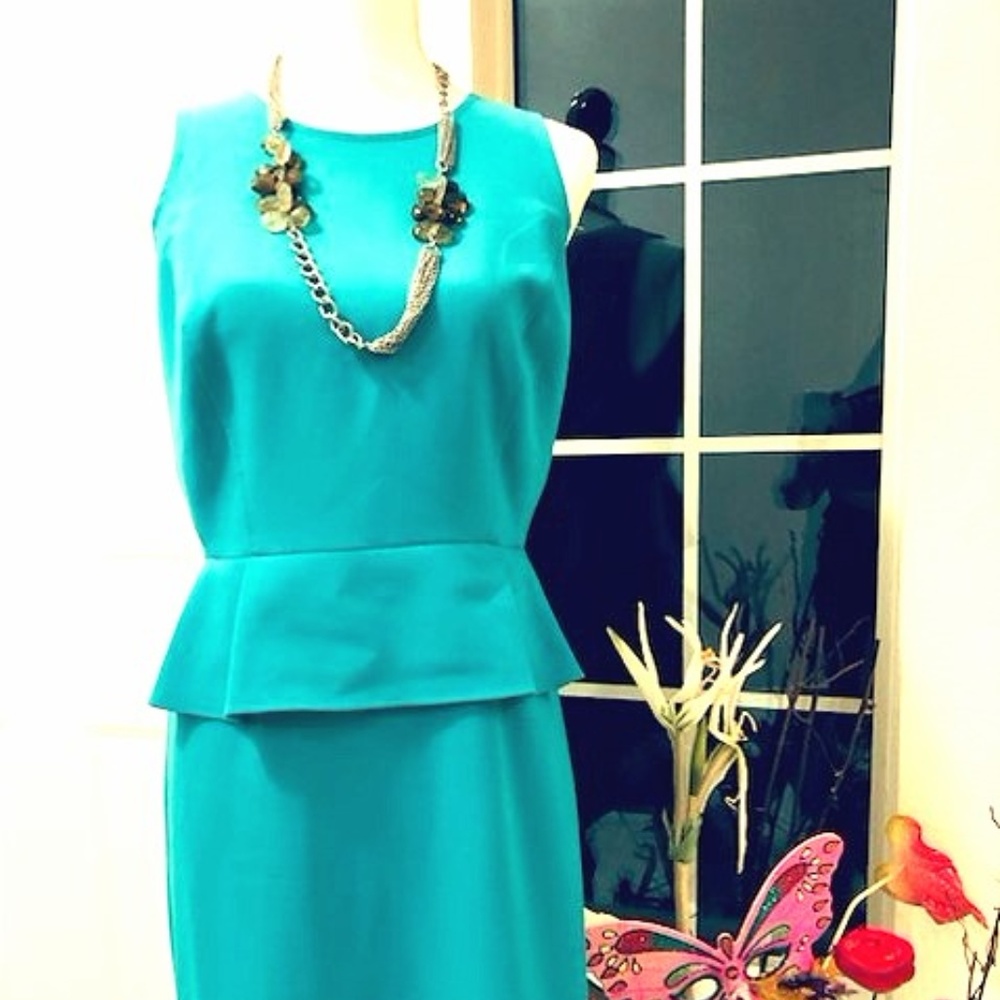 Green Peplum Dress
